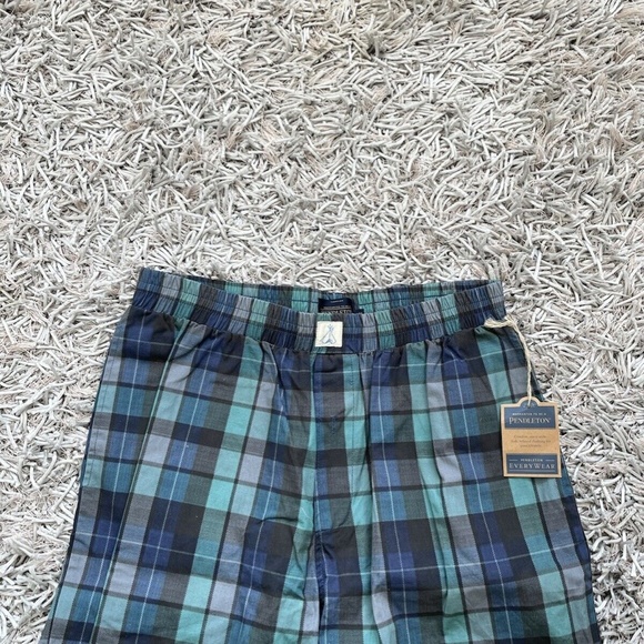 Pendleton Pants Soft Relaxed Wool En Mills Blue Plaid NWT Men's Sz Medium - Picture 5 of 6